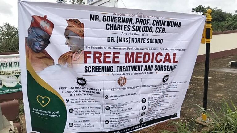 Friends of Soludo roll out free medical treatments to residents on governor’s 66th birthday anniversary