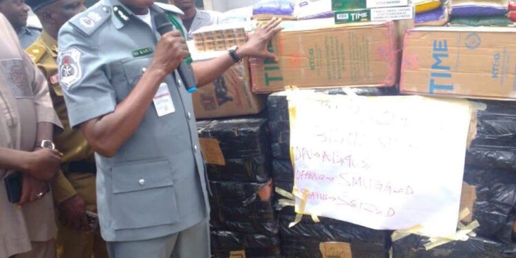 Customs Service At Seme Borders Seizes ₦365m Worth Of Prohibited Goods, Explosive Cartridges, Expired Noodles