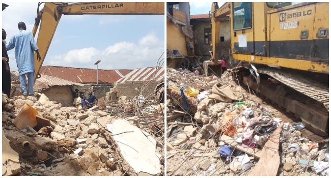 Three-storey building collapse in Ilorin claims at least four lives including woman, son